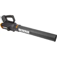 LTPRTZ Accu Bladblazer: Soplador de hojas para jardín. Potente, ideal para eliminar hojas. Tecnología de turbina. Velocidad de 120 km/h. Color: negro y naranja
