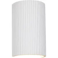 Valotorni Lighting Aplique de pared Raposa, blanco, altura 22 cm, yeso, 2 luces.