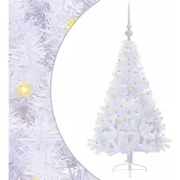Syfax Árbol de Navidad artificial con 150 LED 120 cm PVC y Acero