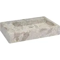 vidaXL Lavabo gris de 58x39x10 cm, estilo mármol