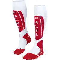 Falke - Women's SK5 Expert - Calcetines de esquí size 37-38, blanco/rojo