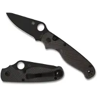 Spyderco Navaja ButtonUp Carbon Fiber, negro