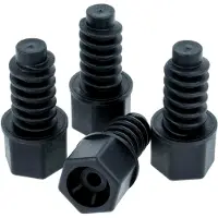 Markenlos 4 patas de soporte compatibles con electrodomésticos Beko, para hornos - base de 9,6 cm, color negro