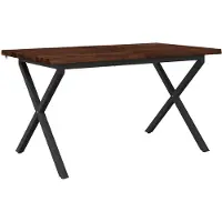 Syfax Mesa de comedor con borde natural 140 x 80 x 75 cm