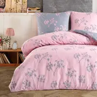 Merkloos Juego de funda de edredón de algodón de 200 x 200 cm, con dos fundas de almohada de 80 x 80 cm y cierre con cremallera