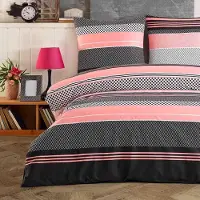 Merkloos Juego de funda de edredón de 100% algodón, 135 x 200 cm, con funda de almohada de 80 x 80 cm, cierre con cremallera, OEKO-TEX