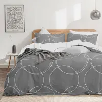 Merkloos Funda de edredón de microfibra, 155x220 cm, que incluye dos fundas de almohada de 80x80 cm