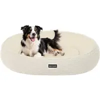 Merkloos Cama redonda para perros y gatos de terciopelo con base antideslizante