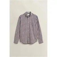 Gant Camisa azul oscuro / rojo carmesí / blanco