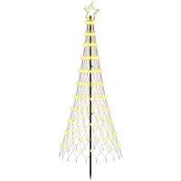 Syfax Árbol de Navidad LED EKENAS 180 cm 230 LED Blanco Cálido Hierro