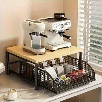 WAN Cocina Organizadora - Carrito de almacenamiento Cocina - Almacenamiento de cocina - Cesta extensible - 37 x 26 x 18 cm - Negro
