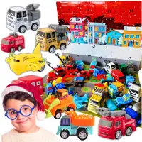 ZLARO Calendario de adviento para niños, con temática de Cars, que contiene 24 vehículos, ideal como regalo