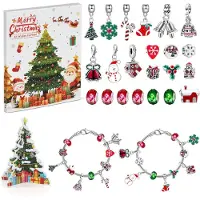 COZCLAM Calendario de Adviento Joyas 2026 Calendario de Navidad de 24 Días Calendario de Adviento de Joyería de 24 Días Rojo y Verde