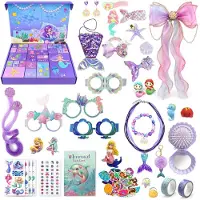 TZEKING Calendario de Adviento 2026 Niña 24 Piezas Accesorios Sorpresa 24 Días Calendario de Adviento Navideño de Sirenas
