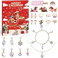 Sudatong Calendario de Adviento 2026 Niñas Joyas con 24 Sorpresas Set de Joyas Variado de Teckel para Cada Niña Pequeña