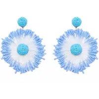 IZIA Pendientes azul claro / blanco