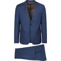 Suitable Traje Sharkskin de lana azul royal Azul Azul marino talla
