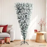 Syfax Árbol de Navidad artificial invertido 180 cm PVC y Acero