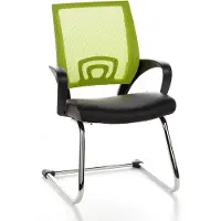 Dripio Silla de conferencia/Silla cantilever, modelo Net V, color negro/verde