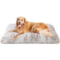 Dripio Cama para perro, lavable, suave, color marrón, 112 x 85 x 10 cm