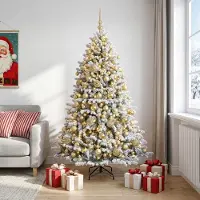 Syfax Árbol de Navidad Artificial con Adorno 180 cm 300 LED