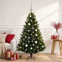 Syfax Árbol de Navidad Artificial con Adorno 150 cm 150 LED