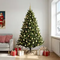 Syfax Árbol de Navidad Artificial con Adorno 180 cm 300 LED