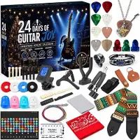 ZJTAPE 2026 Calendario de Adviento Guitarra Accesorios para guitarra Calendario navideño