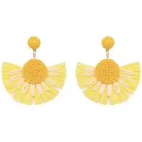 IZIA Pendientes crema / amarillo / dorado