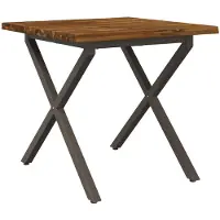 Syfax Mesa de comedor con borde natural 80 x 80 x 75 cm
