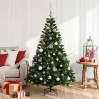Syfax Árbol de Navidad Artificial con Adorno 120 cm 150 LED