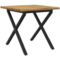 Syfax Mesa de comedor con borde natural 90 x 90 x 75 cm