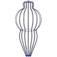 Syfax Luz de adorno navideño 320 LED Azul Diám. 40 x 75 cm