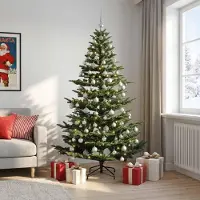 Syfax Árbol de Navidad artificial con bolas 210 cm 300 LED