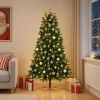 Syfax Árbol de Navidad artificial con bolas 180 cm 300 LED
