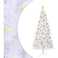 Syfax Árbol de Navidad artificial con 300 LED 180 cm PVC y Acero