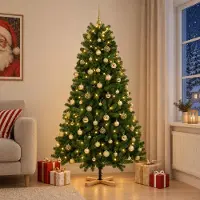 Syfax Árbol de Navidad artificial con bolas 180 cm 300 LED