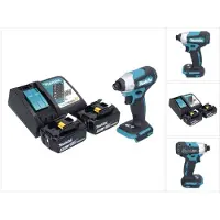 Makita Llave de impacto sin cable DTD 157 RT 18 V 140 Nm 1/4" sin escobillas + 2x batería recargable 5,0 Ah + cargador