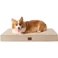 Merkloos Cama para perros - Ortopédica - Lavable - Perros medianos - Funda extraíble - Capa superior de lana
