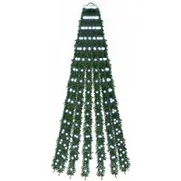 Syfax Árbol de Navidad LED 150 cm 240 LED Blanco frío Acero Verde
