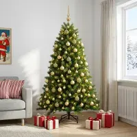 Syfax Árbol de Navidad Artificial con Adorno 210 cm 300 LED