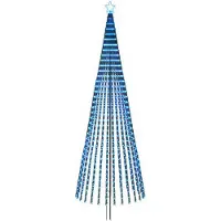 Syfax Árbol de Navidad LED 400 cm 1028 LED Azul Acero Negro