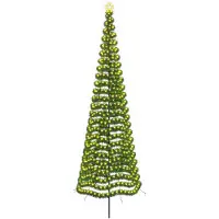 Syfax Árbol de Navidad de espumillón con luces LED y estaca EKENAS