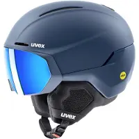 Uvex - Cascos esquís hombre - Horizon CV Mips Dusk Blue Matt Mirror Blue (S2) - Talla 51-55 cm - Azul marino