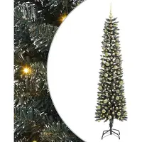 vidaXL Árbol de Navidad artificial, color verde, 210 cm