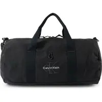 Calvin Klein Bolsa de viaje 'Monologo Embroidery Duffel' gris oscuro / negro