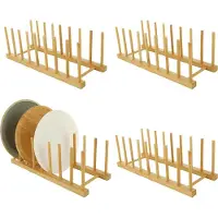 LTPRTZ Soporte para tablas de cortar de madera - Organizador para tablas de cortar - Almacenamiento para la cocina - 8 ranuras - Capacidad: 325 x 12 x 115 cm - Color marrón