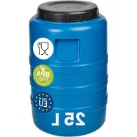 LTPRTZ Regenton Kraan - Depósito de plástico - Recogida de agua de lluvia - HDPE apto para alimentos - 25 litros - Azul