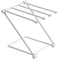 LTPRTZ Soporte para paños de cocina - Organizador de cocina - Almacenamiento para encimera - 4 brazos plegables - Soporte vertical - Gris claro