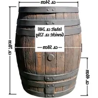 LTPRTZ Waterton con grifo - Depósito de agua de lluvia - Almacenamiento de agua - Aspecto rústico de roble - 240 litros - Color marrón
